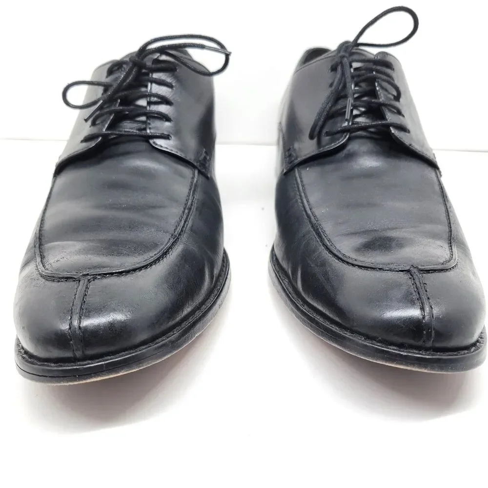 Cole Haan CO8100 Mens Black Leather Split Toe Derbys Size US 12 M Made In India